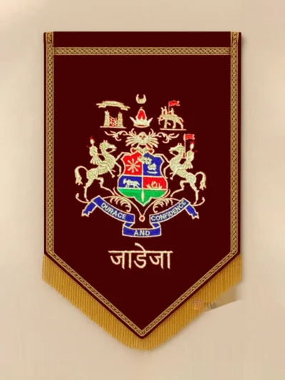 Jadeja Logo – Royal Flag for Wedding & Home Decoration
